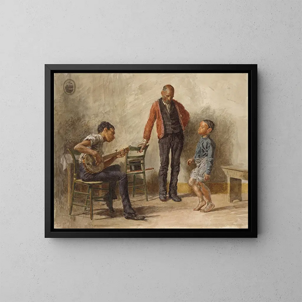 The Dance Lesson - Thomas Eakins — framed artwork on a wall