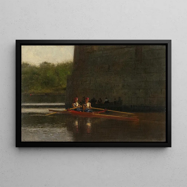The Rowers, the Schreiber Brothers - Thomas Eakins — framed artwork on a wall