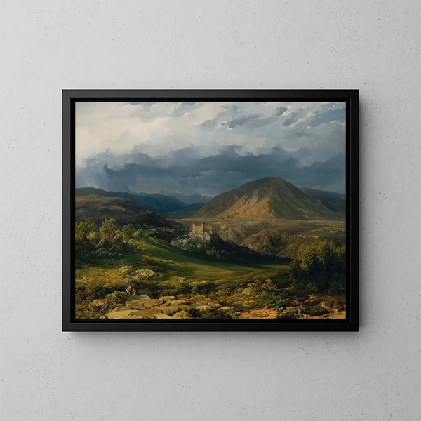 Château de Cles dans la vallée de Non en Tyrol du Sud - Thomas Ender — framed artwork on a wall