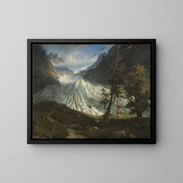 The Glacier of Grindelwald - Thomas Fearnley — framed artwork on a wall