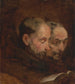 un cuadro basado en un cuadro tradicionalmente atribuido a Van Dyck que representa a dos monjes leyendo - Thomas Gainsborough — vista de la obra