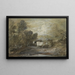 Un pastor con tres vacas cerca de un estanque en altitud - Thomas Gainsborough — cuadro enmarcado en la pared