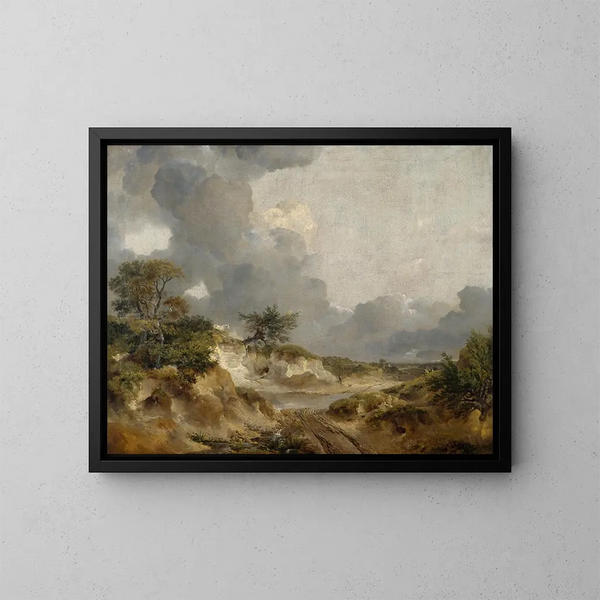 Una vista en Suffolk - Thomas Gainsborough — cuadro enmarcado en la pared