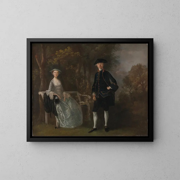 Lady Lloyd y su hijo Richard Savage Lloyd de Hintlesham Hall, Suffolk - Thomas Gainsborough — cuadro enmarcado en la pared