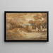 Mountain landscape painting with figures, sheep, and fountain - Thomas Gainsborough — framed artwork on a wall