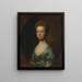 Retrato de la Sra. Isaac Elton - Thomas Gainsborough — cuadro enmarcado en la pared