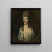 Retrato de una joven llamada Miss Sparrow - Thomas Gainsborough — cuadro enmarcado en la pared
