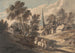 Viajeros a caballo acercándose a un pueblo con un campanario - Thomas Gainsborough — vista de la obra