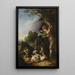 Two Young Shepherds with Dogs Fighting - Thomas Gainsborough — framed artwork on a wall