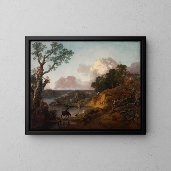 Vista en Suffolk - Thomas Gainsborough — cuadro enmarcado en la pared