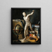 Still life with spherical palette and antique plaster - Thomas Germain Joseph Duvivier — framed artwork on a wall