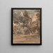 Un templo en Harewood Park - Thomas Girtin — cuadro enmarcado en la pared