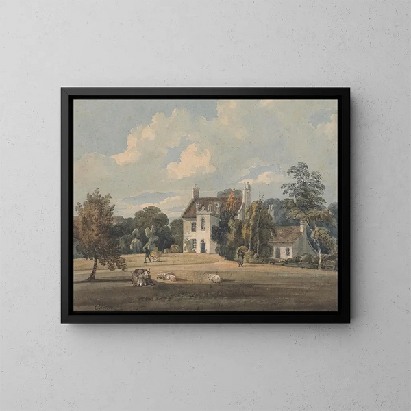 Chalfont Lodge, Buckinghamshire - Thomas Girtin — cuadro enmarcado en la pared