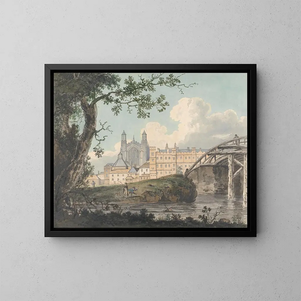 Colegio de Eton desde la carretera de Datchet - Thomas Girtin — cuadro enmarcado en la pared