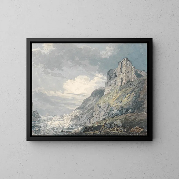 Castillo de Findlater en Banff - Thomas Girtin — cuadro enmarcado en la pared