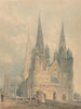 Catedral de Lichfield Staffordshire - Thomas Girtin — vista de la obra