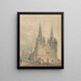 Catedral de Lichfield Staffordshire - Thomas Girtin — cuadro enmarcado en la pared