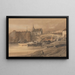 Pont Ouse, York - Thomas Girtin — framed artwork on a wall
