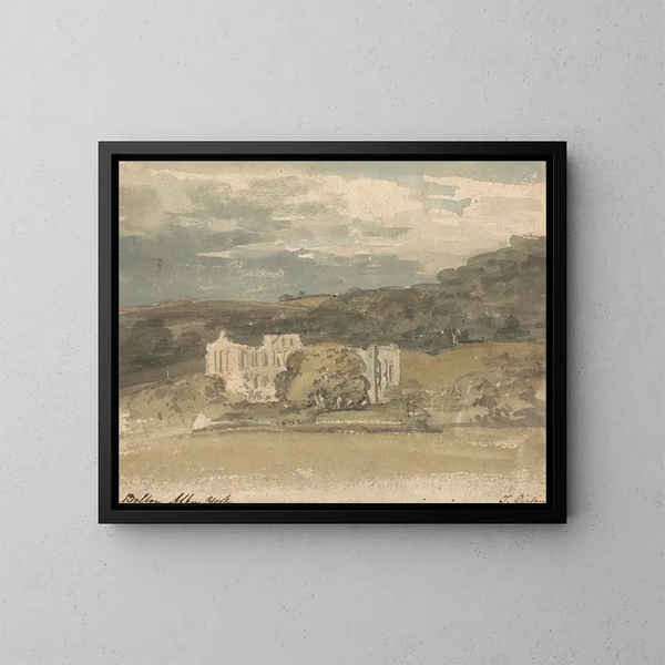 Abbaye de Rievaulx, Yorkshire - Thomas Girtin — cuadro enmarcado en la pared