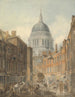 la Catedral de San Pablo desde Saint-Martins-le-Grand - Thomas Girtin — vista de la obra