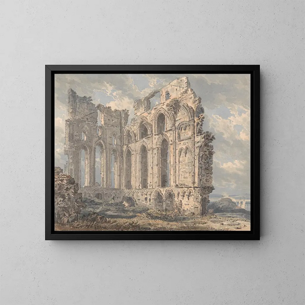 Prieuré de Tynemouth, Northumberland - Thomas Girtin — cuadro enmarcado en la pared