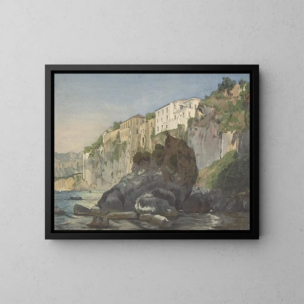 Casas en Sorrente - Thomas Hartley Cromek — cuadro enmarcado en la pared