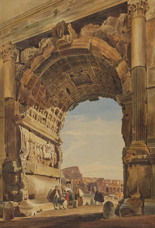 Thomas Hartley Cromek - The Arch of Titus and the Coliseum Rome.webp