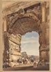 L'Arc de Titus looking towards the Colosseum Rome - Thomas Hartley Cromek — artwork view