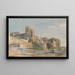 La cathédrale et le palais des papes Avignon - Thomas Hartley Cromek — framed artwork on a wall