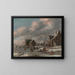 Ice Skaters in Winter - Thomas Heeremans — framed artwork on a wall