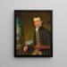 Edward Hicks pintando el reino pacífico - Thomas Hicks — cuadro enmarcado en la pared