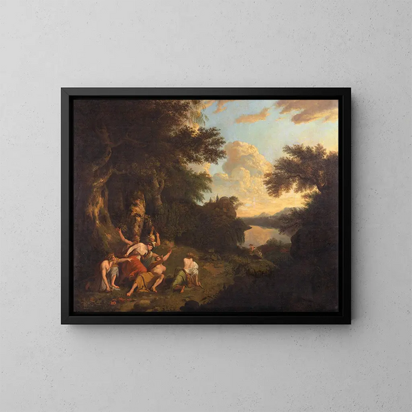 La Muerte de Orfeo - Thomas Jones — cuadro enmarcado en la pared