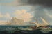 British warship and Maltese xebec in the Strait of Gibraltar - Thomas Luny — artwork view
