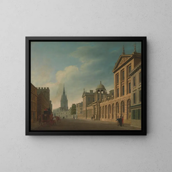 Rue principale à Oxford - Thomas Malton le Jeune — cuadro enmarcado en la pared