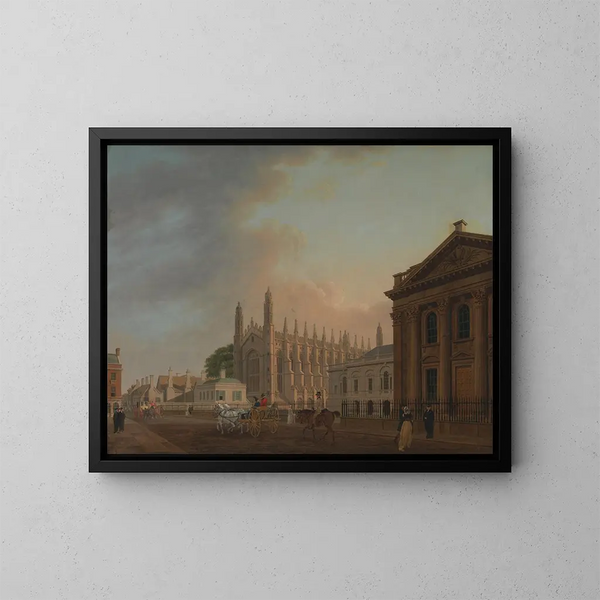 La Parade de los Reyes en Cambridge - Thomas Malton el Joven — cuadro enmarcado en la pared