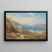 El convento de Madonna del Sasso, Lago de Mayor, Italia - Thomas Miles Richardson — cuadro enmarcado en la pared