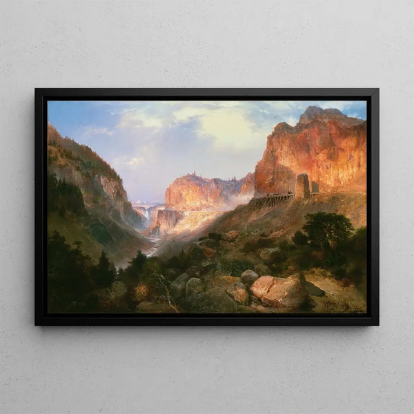 Golden Gate Parque nacional de Yellowstone - Thomas Moran — cuadro enmarcado en la pared