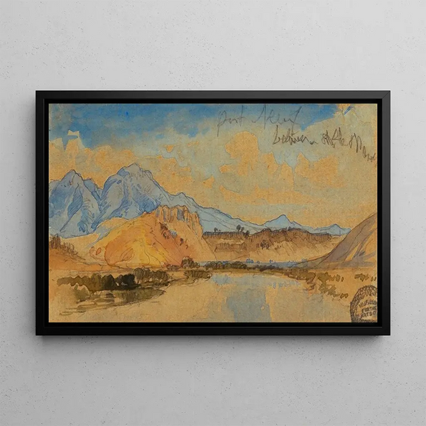 Cañón de Port Neuf Idaho - Thomas Moran — cuadro enmarcado en la pared