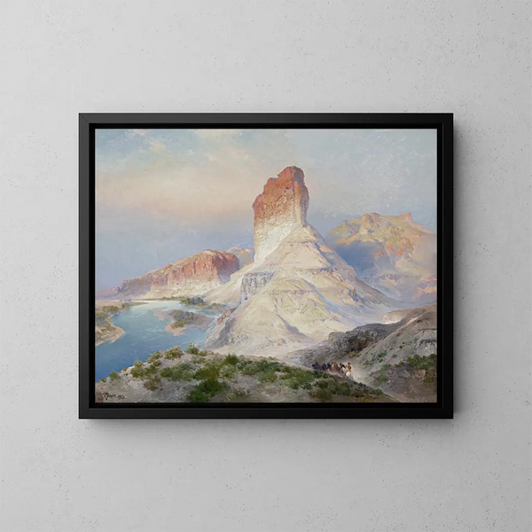 L'été indien à Green River, Wyoming - Thomas Moran — cuadro enmarcado en la pared