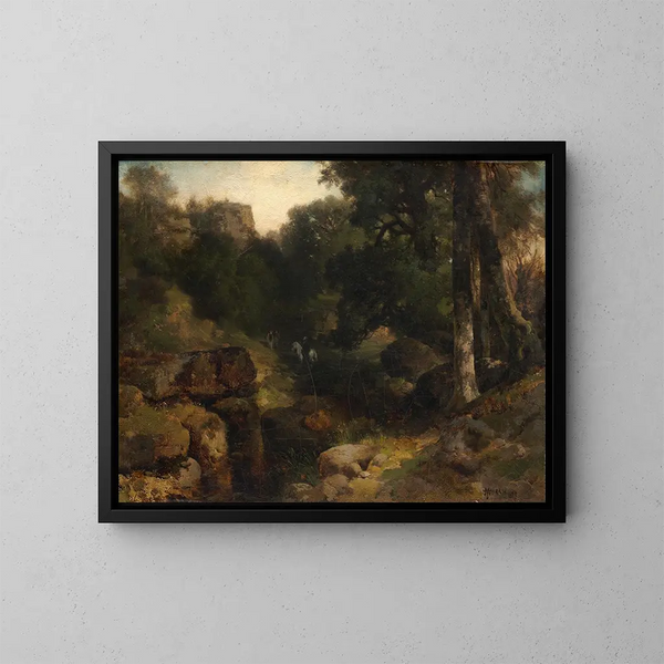 La Vallée - Thomas Moran — cuadro enmarcado en la pared