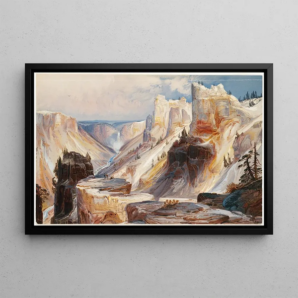El Gran Cañón Yellowstone - Thomas Moran — cuadro enmarcado en la pared