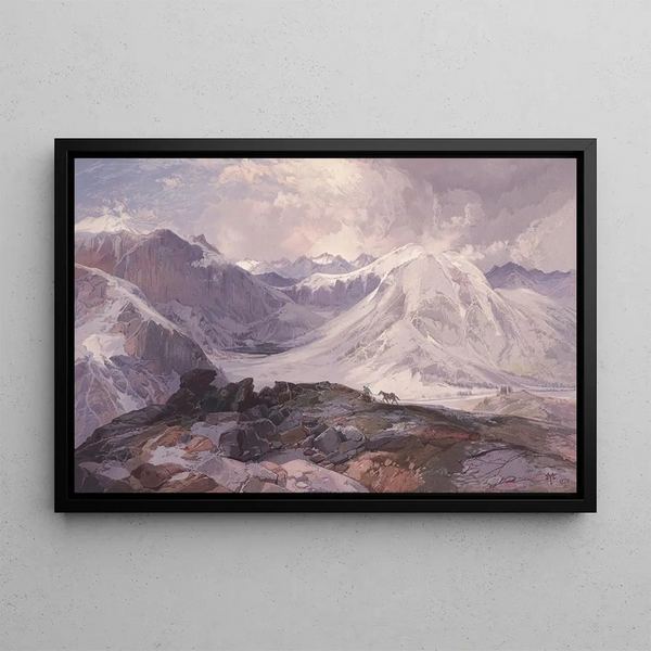 El Sendero Musquito, Montañas Rocosas de Colorado, Elevación 12000 pies - Thomas Moran — cuadro enmarcado en la pared