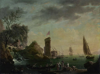 Thomas Patch - A Mediterranean seaport with fisherfolk in the foreground.webp