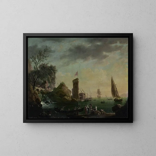Thomas Patch - A Mediterranean seaport with fisherfolk in the foreground.webp