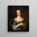 Retrato de una dama que se dice ser la esposa de Sir Robert Travers - Thomas Pope — cuadro enmarcado en la pared