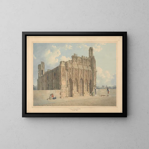 La capilla del puente de Wakefield, Yorkshire - Thomas Richard Underwood — cuadro enmarcado en la pared