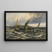 Viento y mar se levantan en alta mar frente a la isla de Sheppey - Thomas Rose Miles — cuadro enmarcado en la pared