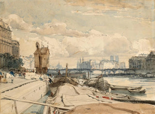 Thomas Shotter Boys - View of the Pont des Arts and le de la Cit from the Quai du Louvre Paris.webp