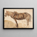 Un caballo enganchado visto de cerca - Thomas Sidney Cooper — cuadro enmarcado en la pared