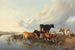 Livestock near a river - Thomas Sidney Cooper — artwork view